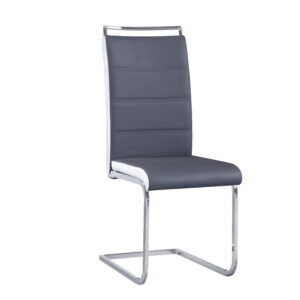 CHAISE gris foncé /blanc B-536 PVC