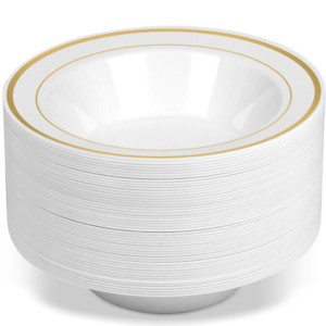 BOL PLASTIQUE PAQUET DE 6PCES DORE/ROSE GOLD