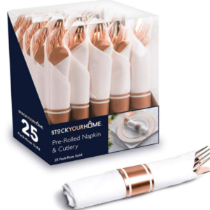 COUVERT DORE/ARGENTE/ROSE GOLD EN BOITE DE 25