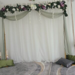 ARCHE DE MARIAGE DECOREE 2M*2M AVEC ARCHE 3X3 VOILEE