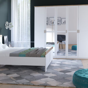 CHAMBRE A COUCHER NICEA BLANC/CHENE