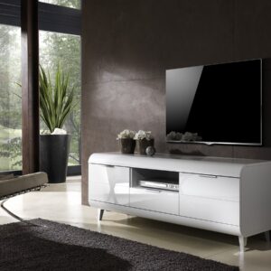 TABLE TV VEGA 2P/1T BLANC