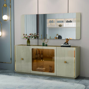 BAHUT BEIGE DORE 1800X400X700  90686