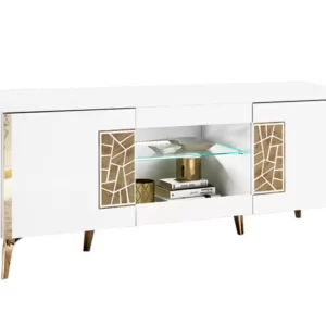 TABLE TV STELLA OR/BLANC 200