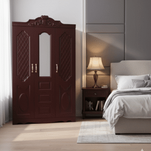 ARMOIRE FER 3 PORTES DB004-3  BURGUNDY