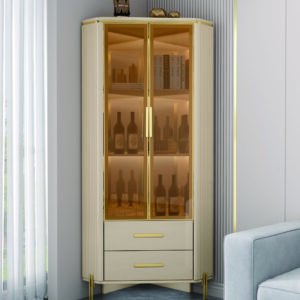 VITRINE BEIGE DORE   900X400X1900 90622