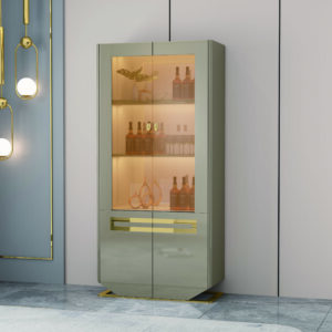 VITRINE BEIGE DORE   900X400X1900 90966