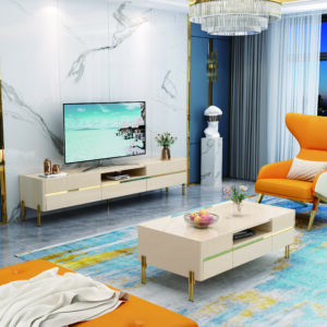 TABLE TV 92377  2000X400X450  BEIGE DORE
