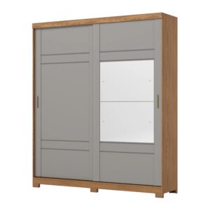 ARMOIRE COULISSANTE GRIS BOIS D239-166 2000X2300