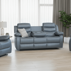 SALON RELAX 1+2+3 EN PU GRIS  XLH-9023