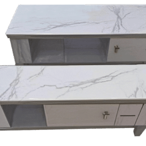 TABLE BASSE  T12 BLANC/MARBRE