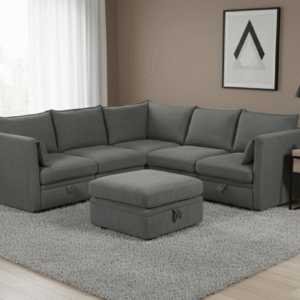 SALON ANGLE  CONVERTIBLE AVEC COFFRE 6P HS468