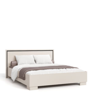 CHAMBRE A COUCHER 1600X200 SELIM BEIGE LIT+2TDC+CONSOLE+MIROIR +ARMOIR COULISSANTE