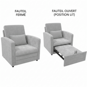 FAUTEUIL CONVERTIBLE 80X85X80