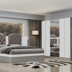 CHAMBRE A COUCHER UL-LR00048-5 LIT160/2CHEVET/COIF +ARMOIRE 6P