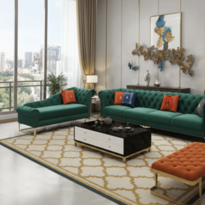 SALON LUXE 3(vert)+4(vert)+REPOSE PIED (orange)180X860X850 8022B