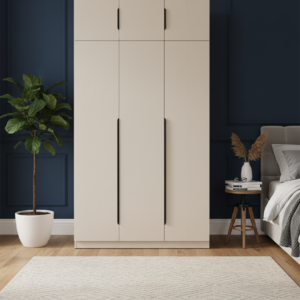 ARMOIRE   3P 1200X2400X600  A801-3  MDF/METAL BEIGE