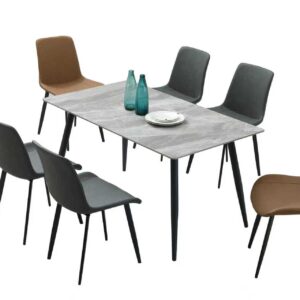 TABLE BLANC MARBRE C128 1300X700