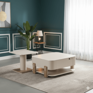 TABLE BASSE 800X700X390   520X520X460 B70