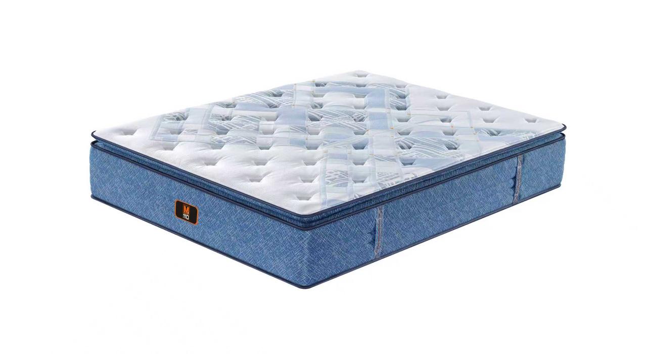 MATELAS AVEC SURMATELAS INTEGRE 160X200X26 BLEU