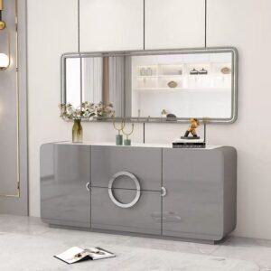 BAHUT GRIS ARGENT 1800X400X700 92756