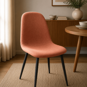 CHAISE  S50 ORANGE ASSISE TISSU SYNTHETIQUE/PIED EN FER 87X48X45