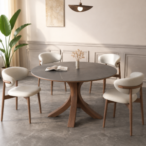 TABLE A MANGER ROND BOIS T05/T09 1300X1300X750