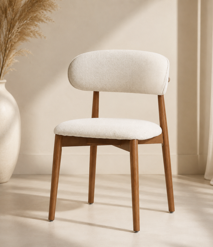 CHAISE DESIGN SCANDINAVE 480X500X820 T27/119 ASSISE BEIGE