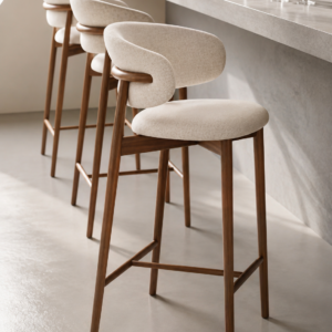 CHAISE BAR  DESIGN SCANDINAVE 480X500X980  ASSISE BEIGE Y68