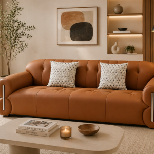SALON 4PLACES M932 220X100X78 MARRON