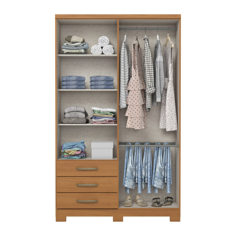 ARMOIRE 4P/3T BOIS 1210X2005X465 DA135-221 CAJU – Image 2