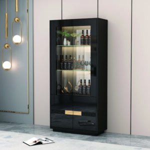 VITRINE  NOIRE   900X400X1900 92502
