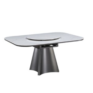 TABLE A MANGER  EN PIERRE DE CRYSTAL 1200X1200-1550X750 CT164