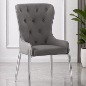 CHAISE 12217 620X600X970 GRISE/ARGENT