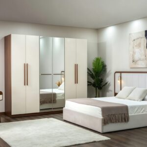 CHAMBRE A COUCHER UL25BE0051 LIT160/2CHEVET/COIF +ARMOIRE 2.40
