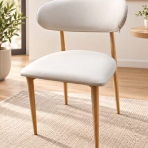 CHAISE DESIGN SCANDINAVE 460X450X750 HX9011 PIED FER EFFET BOIS